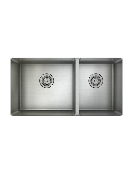 Prochef 60/40 Double Bowl undermount Kitchen Sink ProInox H75 Stainless Steel 30" X 16" X 9"