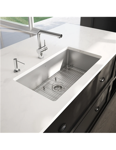 Prochef Single Bowl undermount Kitchen Sink ProInox H75 Stainless Steel 30" X 16" X 9"
