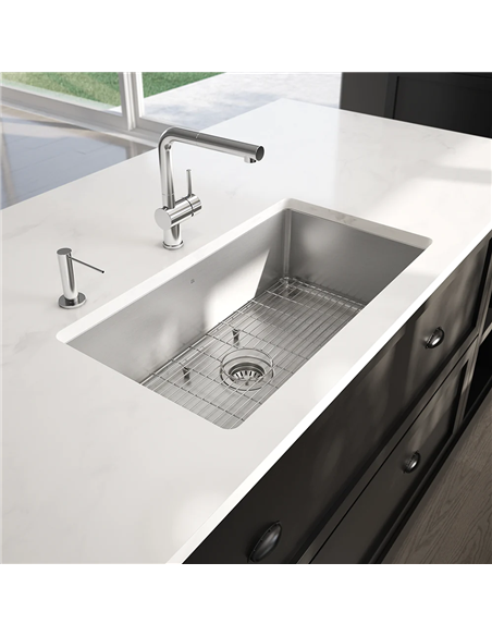 Prochef Single Bowl undermount Kitchen Sink ProInox H75 Stainless Steel 30" X 16" X 9"