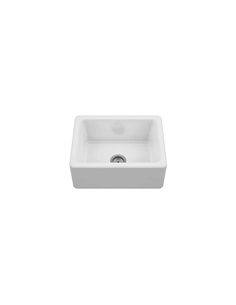 Prochef Single Bowl Farmhouse Kitchen Sink ProTerra M125 Fireclay - 20-5/8" X 14-3/4" X 9"