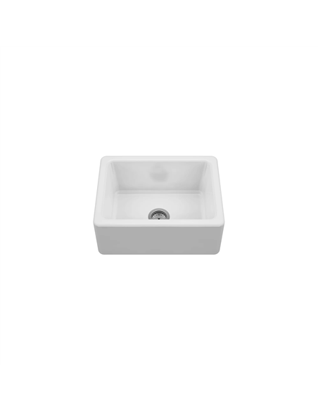 Prochef Single Bowl Farmhouse Kitchen Sink ProTerra M125 Fireclay - 20-5/8" X 14-3/4" X 9"
