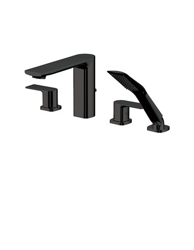 AQUABRASS 15018 TMR 4 PCE DECKMOUNT TUB FILLER WITH HANDSHOWER