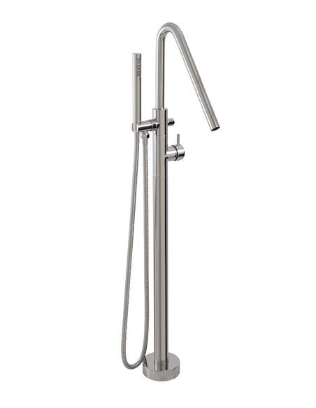 AQUABRASS X75N95 XROUND FLOORMOUNT TUB FILLER - TRIM ONLY