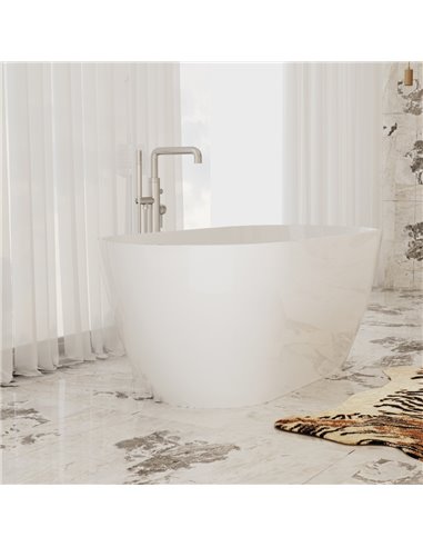 Virta Valletta 60" Freestanding Acrylic Bathtub in a White Finish