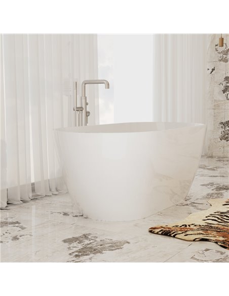 Virta Valletta 60" Freestanding Acrylic Bathtub in a White Finish
