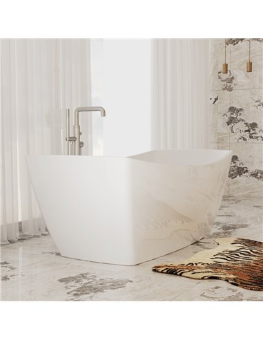 Virta Venice Stone Freestanding Stone 63" Bathtub