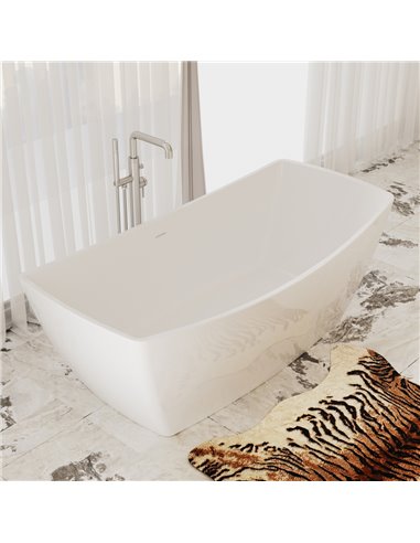 Virta Venice Stone Freestanding Stone 63" Bathtub