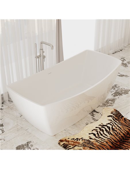 Virta Venice Stone Freestanding Stone 63" Bathtub