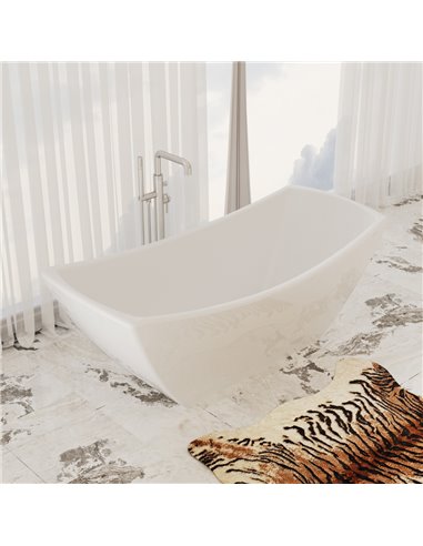 Virta Viola Freestanding Stone 67" Bathtub