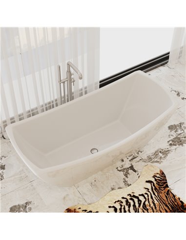 Virta Viola Freestanding Stone 67" Bathtub