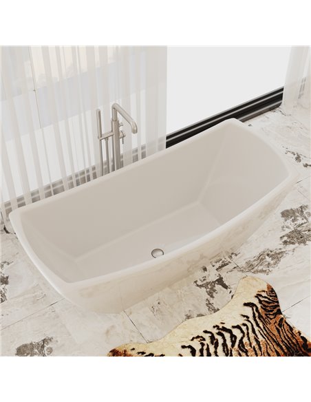 Virta Viola Freestanding Stone 67" Bathtub