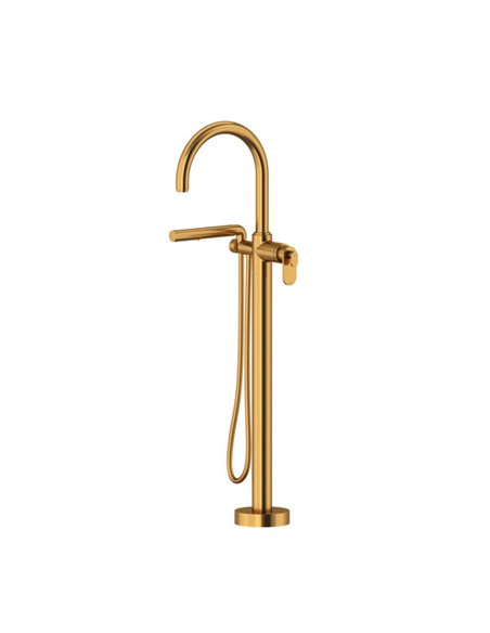 Riobel Arca TAA39 2-Way Type T - Thermostatic Coaxial Floor-Mount Tub Filler With Handshower Trim