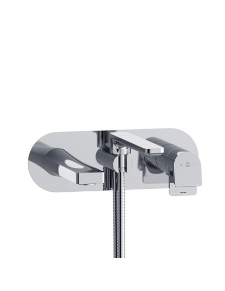 Riobel Ode TOD21 Wall Mount Type T/P - Thermo/Pressure Balance Coaxial Tub Filler Trim With Handshower