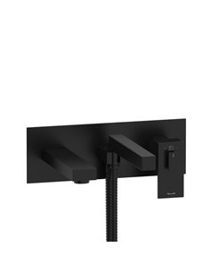 Riobel Kubik TUS21 Wall Mount Type T/P - Thermo/Pressure Balance Coaxial Tub Filler Trim With Handshower