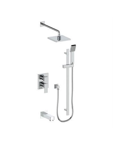 Vogt SET.AP.310.318 Kapfenberg 3-Way PB Shower Set - 8" Ceiling Arm