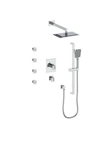 Vogt SET.AU.141.810 Antau 3 / 4" TH Shower Set with Exposed Body Jets