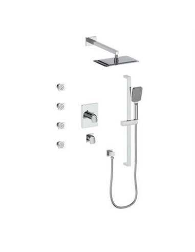 Vogt SET.AU.141.818 Antau 3 / 4" TH Shower Set with Exposed Body Jets - 8" Ceiling Arm