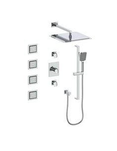 Vogt SET.AU.142.938 Antau 3 / 4" TH Shower Set with In-Wall Body Jets - 8" Ceiling Arm