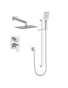 Vogt SET.AU.210.214 Antau 2-Way PB Set - Rainhead and Handheld - 4" Ceiling Arm