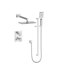 Vogt SET.AU.220.218 Antau 2-Way TH Set - Rainhead and Handheld - 8" Ceiling Arm