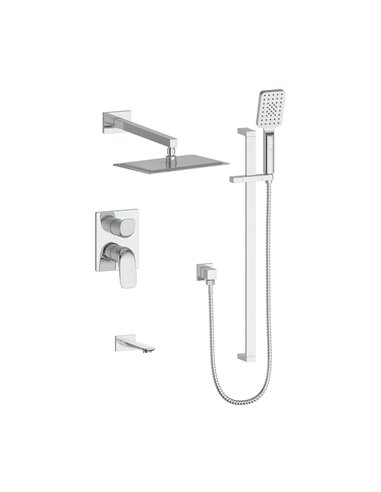 Vogt SET.AU.310.318 Antau 3-Way PB Shower Set - 8" Ceiling Arm