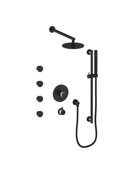 Vogt SET.DA.141.818 Drava 3 / 4" TH Shower Set with Exposed Body Jets - 8" Ceiling Arm