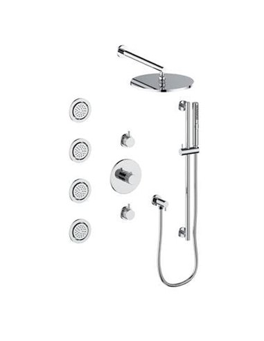 Vogt SET.DA.142.930 Drava 3 / 4" TH Shower Set with In-Wall Body Jets