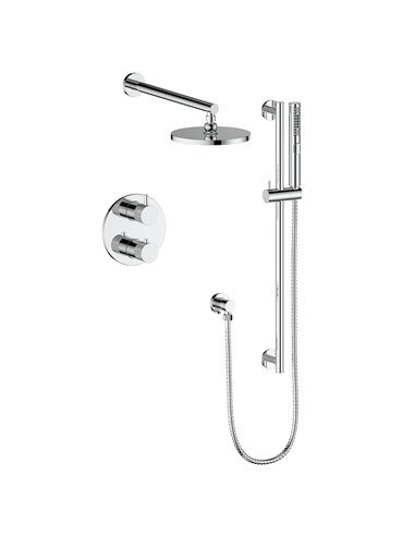 Vogt SET.DA.220.214 Drava 2-Way TH Set - Rainhead and Handheld - 4" Ceiling Arm