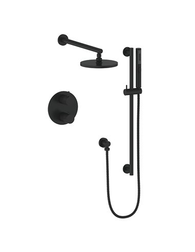 Vogt SET.DA.220.214 Drava 2-Way TH Set - Rainhead and Handheld - 4" Ceiling Arm