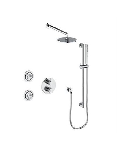 Vogt SET.DA.320.718 Drava 3-Way TH Shower Set with Body Jets - 8" Ceiling Arm