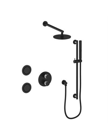 Vogt SET.DA.320.718 Drava 3-Way TH Shower Set with Body Jets - 8" Ceiling Arm