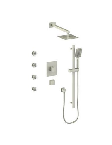 Vogt SET.KG.141.814 Kapfenberg 3 / 4" TH Shower System with Exposed Body Jets - 4" Ceiling Arm