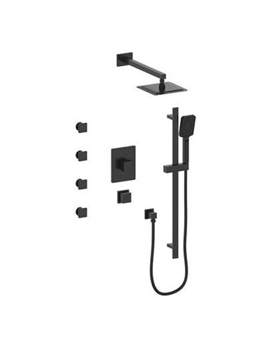 Vogt SET.KG.141.814 Kapfenberg 3 / 4" TH Shower System with Exposed Body Jets - 4" Ceiling Arm