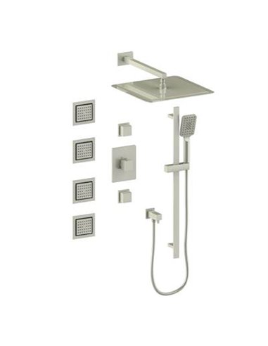 Vogt SET.KG.142.938 Kapfenberg 3 / 4" TH Shower System with In-Wall Body Jets - 8" Ceiling Arm