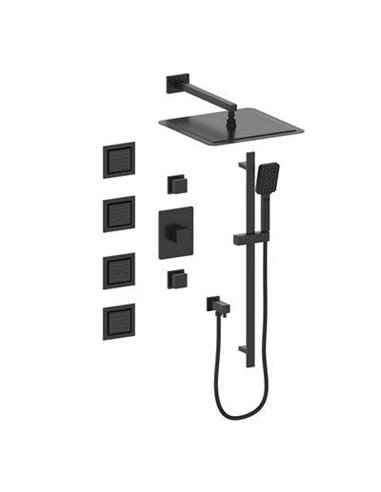 Vogt SET.KG.142.938 Kapfenberg 3 / 4" TH Shower System with In-Wall Body Jets - 8" Ceiling Arm