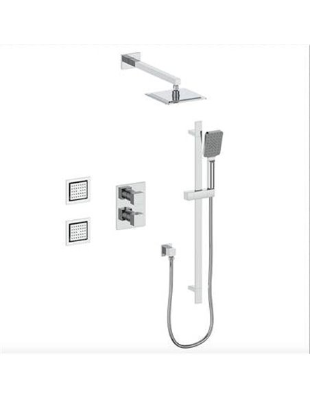 Vogt SET.KG.320.714 Kapfenberg 3-Way TH Shower Set with Body Jets - 4" Ceiling Arm