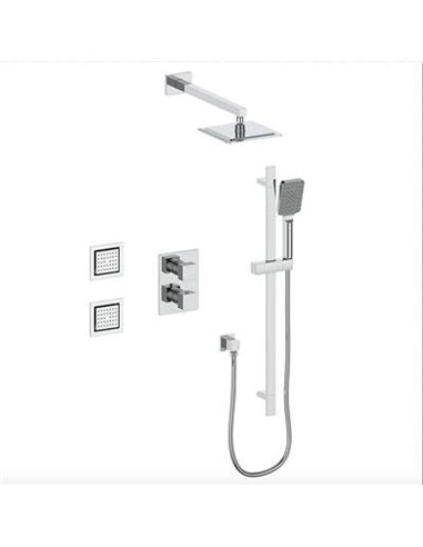 Vogt SET.KG.320.714 Kapfenberg 3-Way TH Shower Set with Body Jets - 4" Ceiling Arm