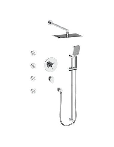 Vogt SET.LN.141.814 Lusten 3 / 4" TH Shower Set with Exposed Body Jets - 4" Ceiling Arm