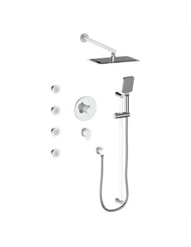 Vogt SET.LN.141.814 Lusten 3 / 4" TH Shower Set with Exposed Body Jets - 4" Ceiling Arm