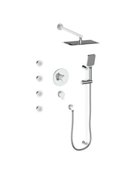 Vogt SET.LN.141.814 Lusten 3 / 4" TH Shower Set with Exposed Body Jets - 4" Ceiling Arm