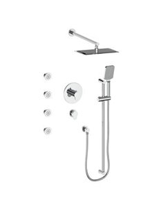 Vogt SET.LN.141.818 Lusten 3 / 4" TH Shower Set with Exposed Body Jets - 8" Ceiling Arm