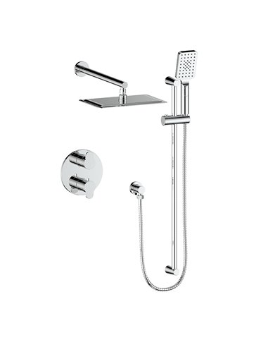 Vogt SET.LN.220.214 Lusten 2-Way TH Set - Rainhead and Handheld - 4" Ceiling Arm