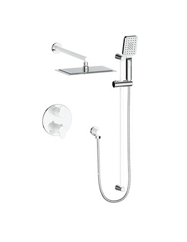 Vogt SET.LN.220.214 Lusten 2-Way TH Set - Rainhead and Handheld - 4" Ceiling Arm