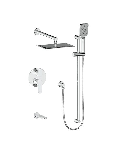 Vogt SET.LN.310.314 Lusten 3-Way PB Shower Set - 4" Ceiling Arm