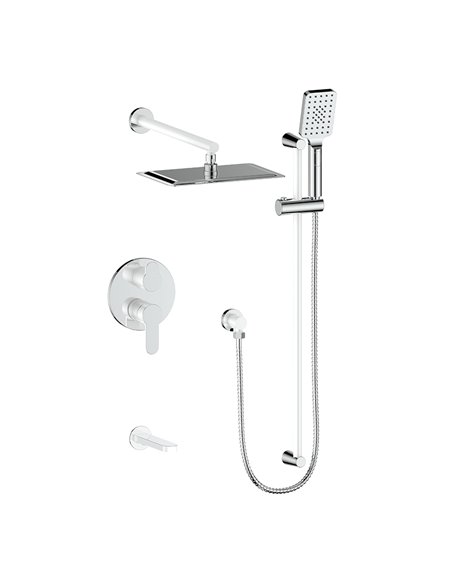 Vogt SET.LN.310.314 Lusten 3-Way PB Shower Set - 4" Ceiling Arm