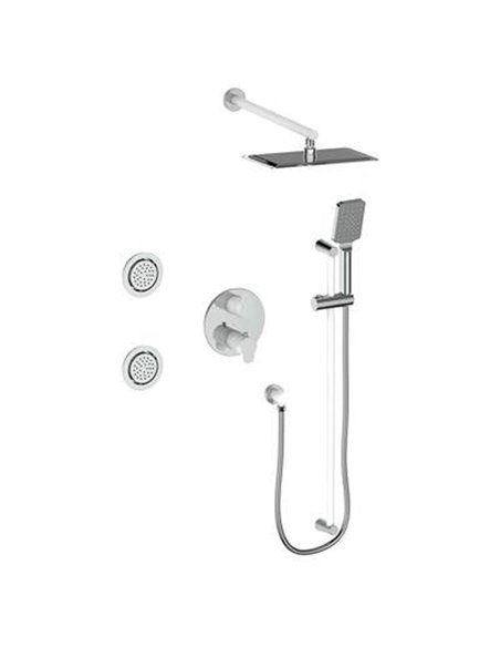 Vogt SET.LN.320.714 Lusten 3-Way TH Shower Set with Body Jets - 4" Ceiling Arm