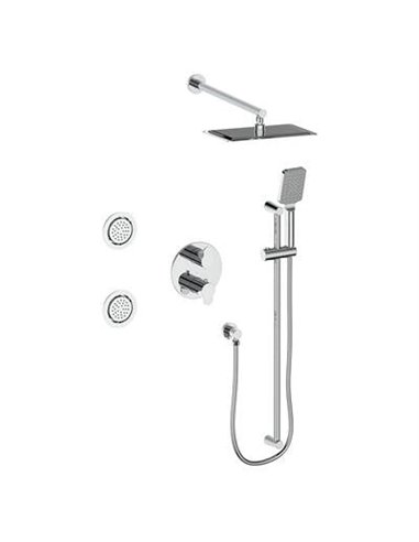 Vogt SET.LN.320.718 Lusten 3-Way TH Shower Set with Body Jets - 8" Ceiling Arm