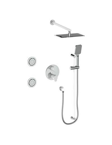 Vogt SET.LN.320.718 Lusten 3-Way TH Shower Set with Body Jets - 8" Ceiling Arm