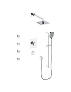 Vogt SET.NU.141.814 Niveau 3 / 4" TH Shower Set with Exposed Body Jets - 4" Ceiling Arm