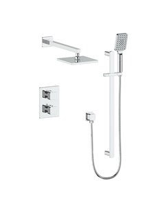 Vogt SET.NU.220.214 Niveau 2-Way TH Set - Rainhead and Handheld - 4" Ceiling Arm